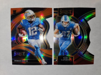 2023 Panini Select Derius Davis RC Orange Die Cut /399 #277 / Sam Laporta #106