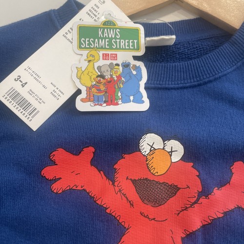 KIDS Blue Sweater KAWS ELMO Blue Size 3 4! NWT! - Picture 2 of 4