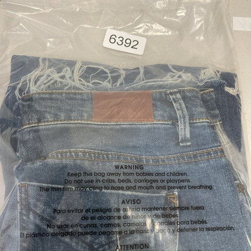 Jeans donna Greta denim blu gamba larga cropped nuovo con etichetta inediti, taglia 29 - Foto 16 di 16