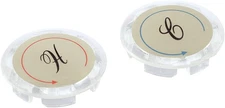 MP54300 Universal Index Buttons, 1-5/16 In. Diameter, Clear Acrylic with Gold (2