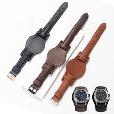 quality cowhide genuine leather watch band Tray strap 18 20 22mm with tools