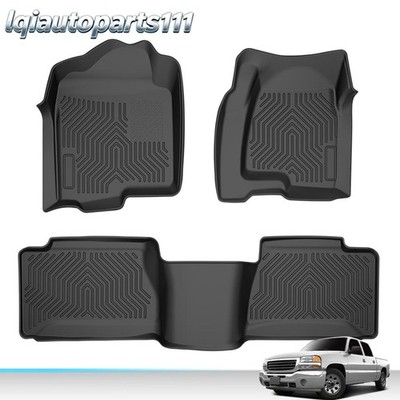 For 1999-2006 Chevy Silverado GMC Sierra Extended Cab TPE Floor Mats Front Rear