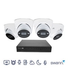 Swann 4K NVR 8 Channel CCTV Kit Dome Cameras 1TB HDD Security SWNVK UK System