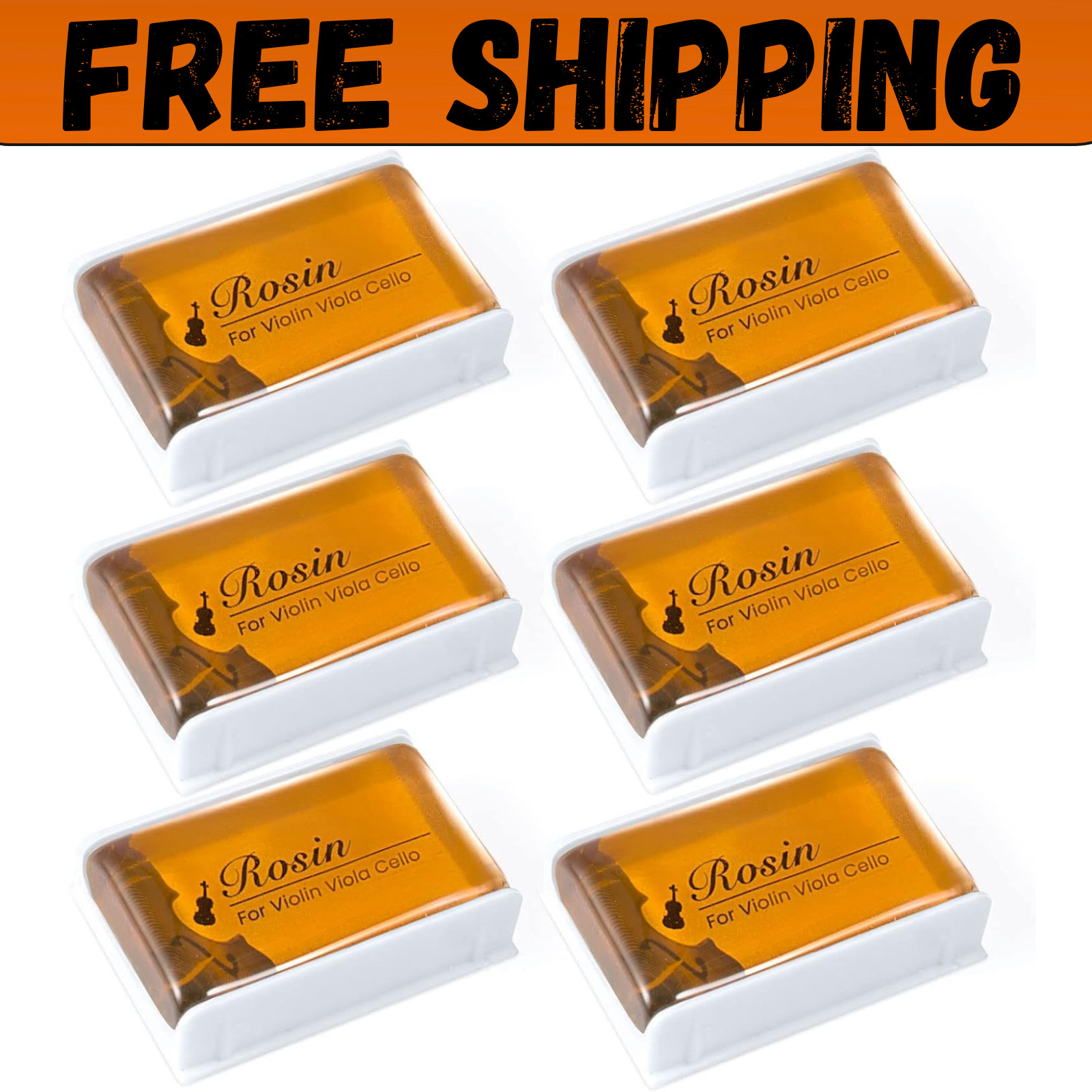 Rosin, Violin Rosin [6 Pack] Cello Viola Rosin for Violin Bow, Light Low Dust Re