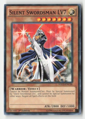 Silent Swordsman LV7 YGLD-ENC06 King of Games: Yugi's Legendary Decks 1st Ed NM