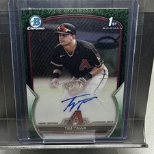 2023 Bowman Chrome Tim Tawa Green Grass Refractor RC Auto #CPA-TT /99 Dbacks