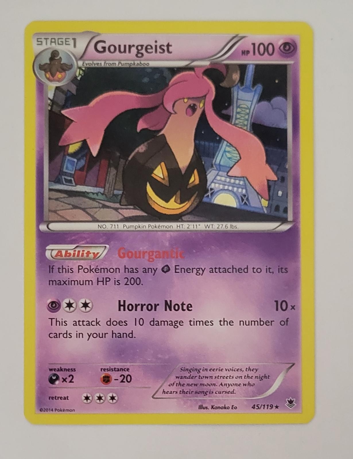 Gourgeist 45/119 Holo Rare Phantom Forces Pokemon Lightly Played