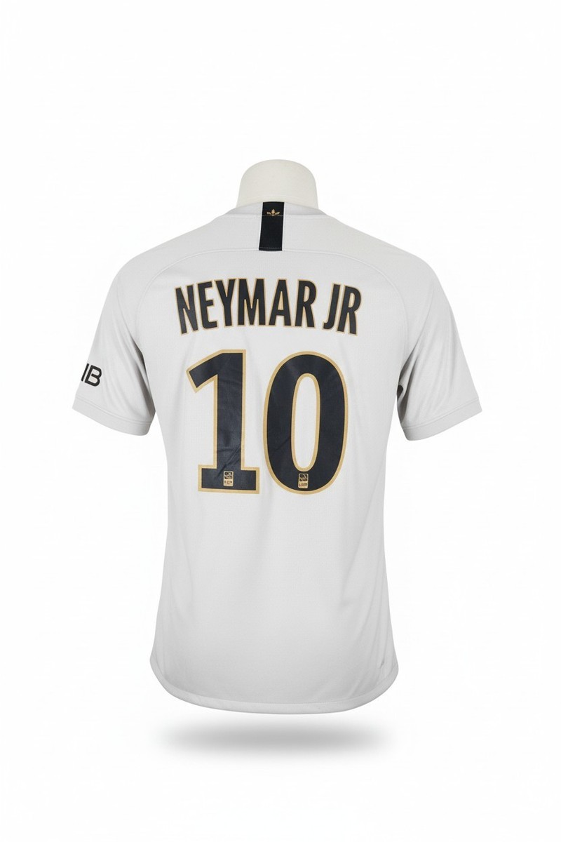 PARIS サッカージャージ NEYMAR JR 10 Nike Paris Saint-Germain Neymar Jr #10 White Gold Black Size XL