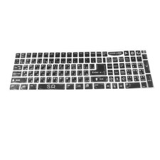 White Letters Arabic English Keyboard Sticker Decal Black for Laptop Computer