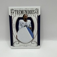 2025 National Treasures #CRY Calvin Ridley Tremendous Treasures Titans Patch /99