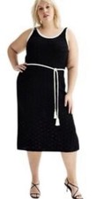 Nine West Black Shift Dress Size L