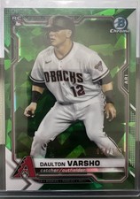 2021 BOWMAN CHROME DAULTON VARSHO RC GREEN REFRACTOR #D /125 SP BLUE JAYS