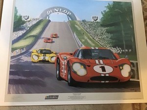 AUTOMOBILIA/AMERICAN TRIUMPH/1967 LEMANS/GT 40/SIGNED GURNEY/FERRARI