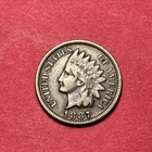 (1) Beautiful Antique 1887 Indian Head Cent/Penny VF-VERY FINE NICE DETAIL