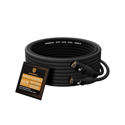 PRORECK SFTP CAT6 Dual Shielded Ethernet Cable with EtherCON RJ45 Connectors,...