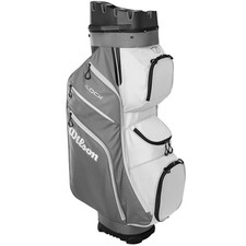 Image of Wilson I-Lock Golf Cart Bag with 14 Way Divider & Rain Hood - Grey/White/Black