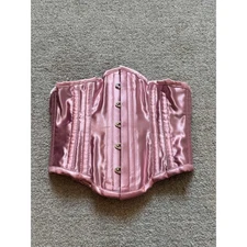 Burlesk Satin Pink Underbust Corset