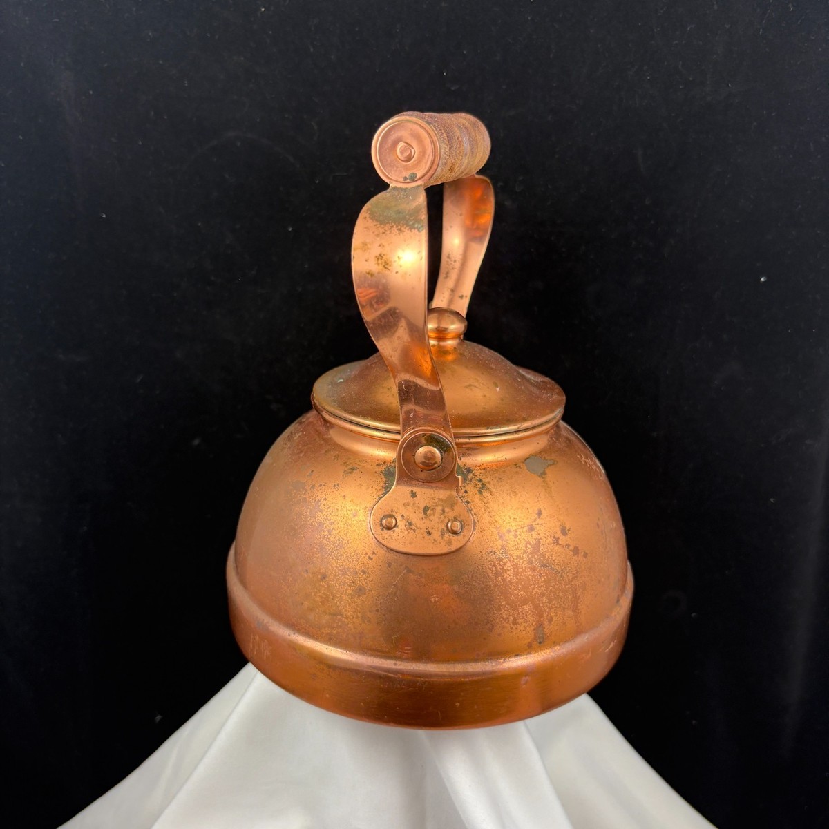 VINTAGE Tagus Copper Brass Tea Pot Kettle Wood Handle Portugal | eBay