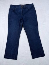 Lauren Ralph Lauren Jeans Womens 12 Blue Denim Dark Wash Stretch Straight Leg