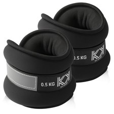 KK Neopren Knöchelriemen Paar - 0,5 kg Gewicht Set, x 2 - schwarz