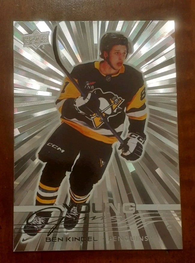 2025-26 Upper Deck Series 2 Ben Kindel Silver Outburst Young Guns #453 Penguins