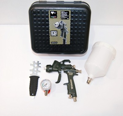 Walcom Slim Kombat Halo Spray Gun 1.7 Nozzle w/ Cup & Gauge 803017