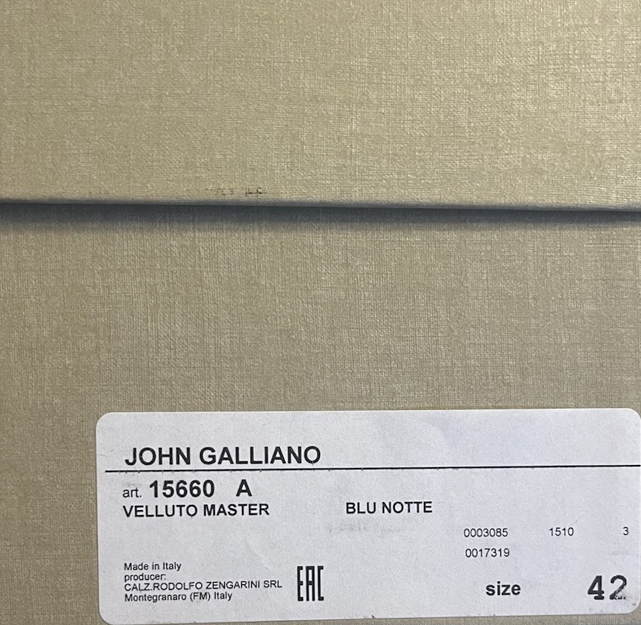 John Galliano Blue Velvet Combat Boots NIB $650 Size 42 US 9