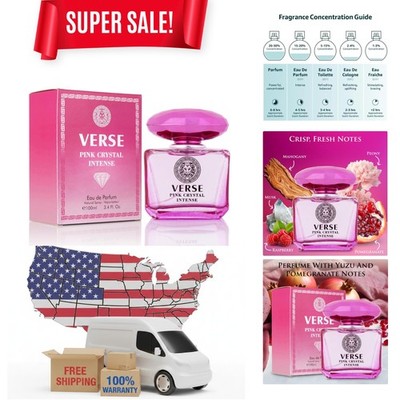 Verse Pink Crystal Intense: 3.4 fl oz Eau de Parfum with Floral & Fruity Notes