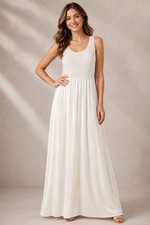 Vanity Fair White Lace Bodice Maxi Nightgown Gown USA Women s Small Vintage