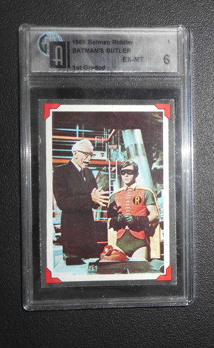 1966 Topps Batman Riddler Back #1 Batman's Butler — GAI 6