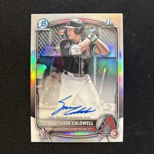 Slade CALDWELL 2025 Bowman Chrome REFRACTOR 1st Prospect AUTOGRAPH /499 Rookie