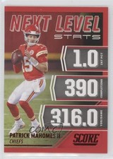 2021 Score Next Level Stats Red Patrick Mahomes II #NL2 9o3