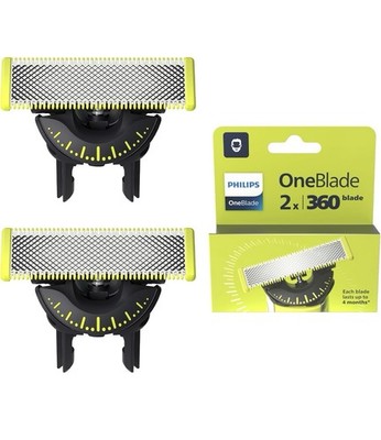 Philips OneBlade 360 Ersatzklingen für Pro Modelle - 2 Stück neu, langlebig