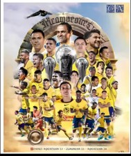 Cartel club america Tricampeonnes 16 X 20 Pulgadas