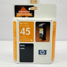 HP 45 Inkjet Print Cartridge 42ml Black 51645A New Sealed Exp 2004