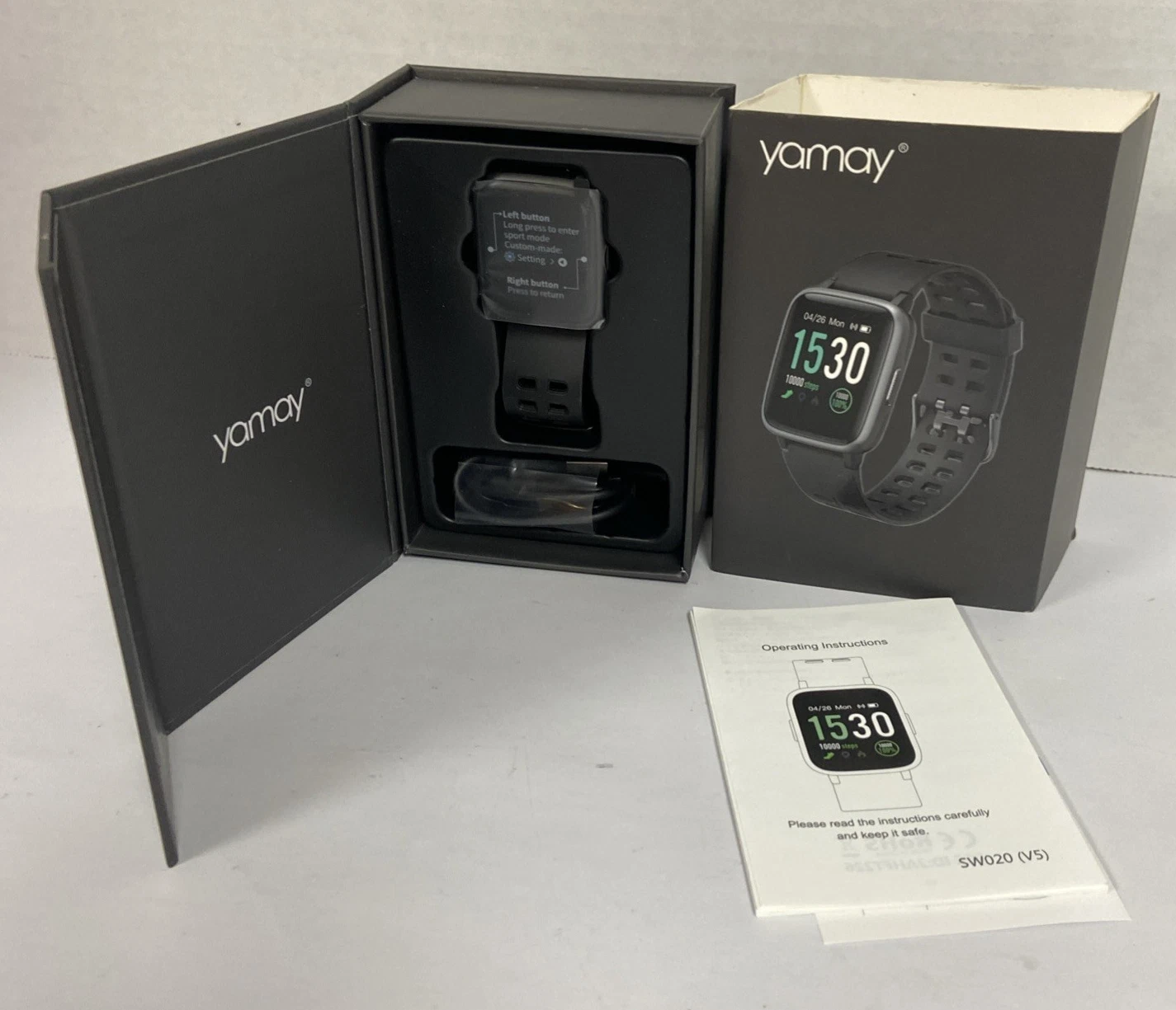 YAMAY SW020 Smart Watch Fitness Tracker Black for samsung