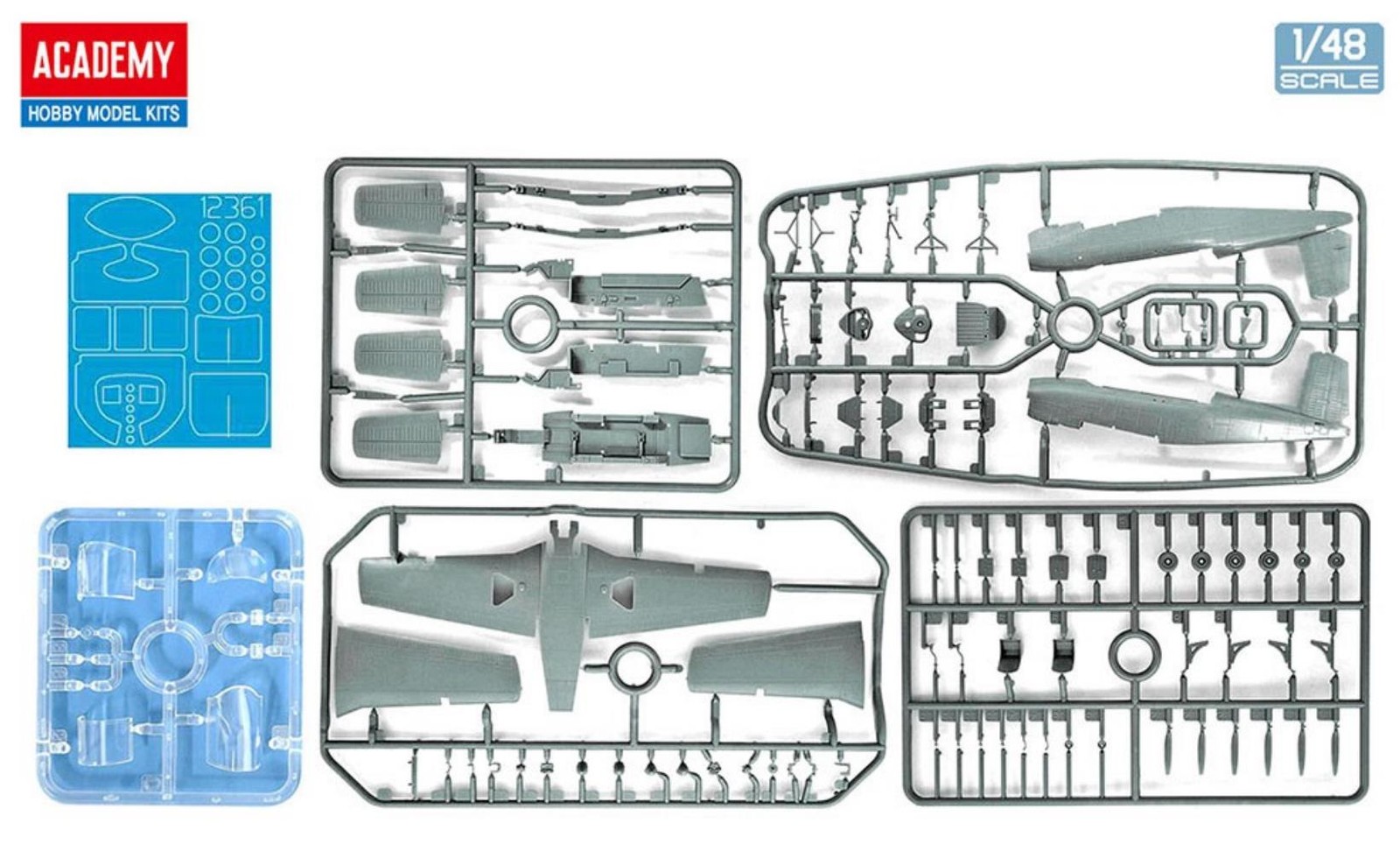 ACADEMY AC12361 1/48 Scale USN T-34B Mentor `VT-5 Training Air Wing`   Model Kit