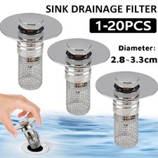 1-20 Pack Bathroom Sink Stopper Hair Catcher Bathroom Pop Up Sink Drain Filter