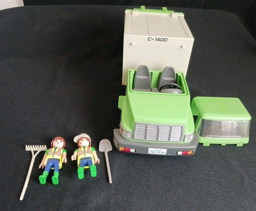 PLAYMOBIL Geobra~Recycle Trash Dump Truck w Drivers Set 5938/Pieces - Picture 9 of 15