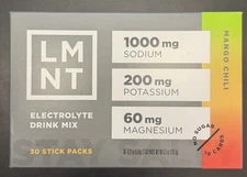 LMNT Zero Sugar Electrolytes MANGO CHILI Salt Drink Mix 30 Sticks