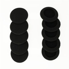 35/40/45/50/55/60/65MM Headphone Ear Foam Pad Cover Replacement - 10 Pairs Black