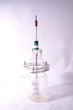 Wilmad LabGlass 2000ml 2L Glass Stirred Jacketed Reactor New Brunswick