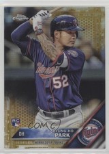 2016 Topps Chrome Gold Refractor 50/50 Byung-Ho Park #13 5x8