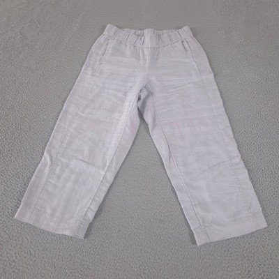 J. Jill Pants Womens XS Petite Gray Linen Cropped Straight Leg PureJill Travel