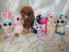 Ty Beanie Boos Plush Lot Bundle - Mixed Collection Big Eyes Stuffed Animals Rare