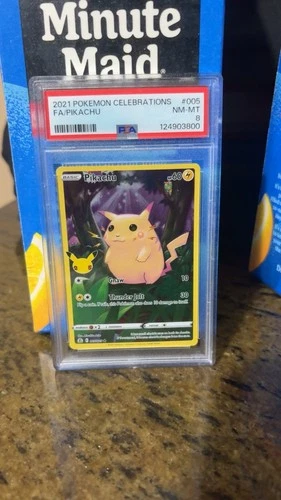Pokémon Celebrations Pikachu Full Art Holo Rare PSA 8 #005/025 2021