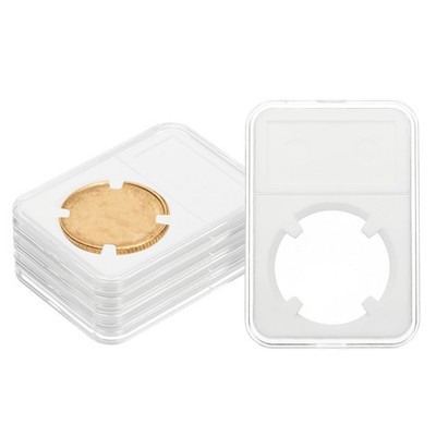 33mm Münzbox 5x, Klar, Kunststoff für Sammlung & Schutz