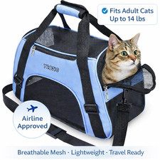 Pet Carrier Cat Travel Bag Portable Soft Sided Comfort Case Airline Approved Dog