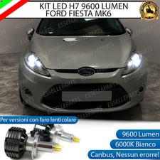 KIT LED H7 FORD FIESTA MK6 PRE-RESTYLING CANBUS LED PER FARI LENTICOLARI 9600LM