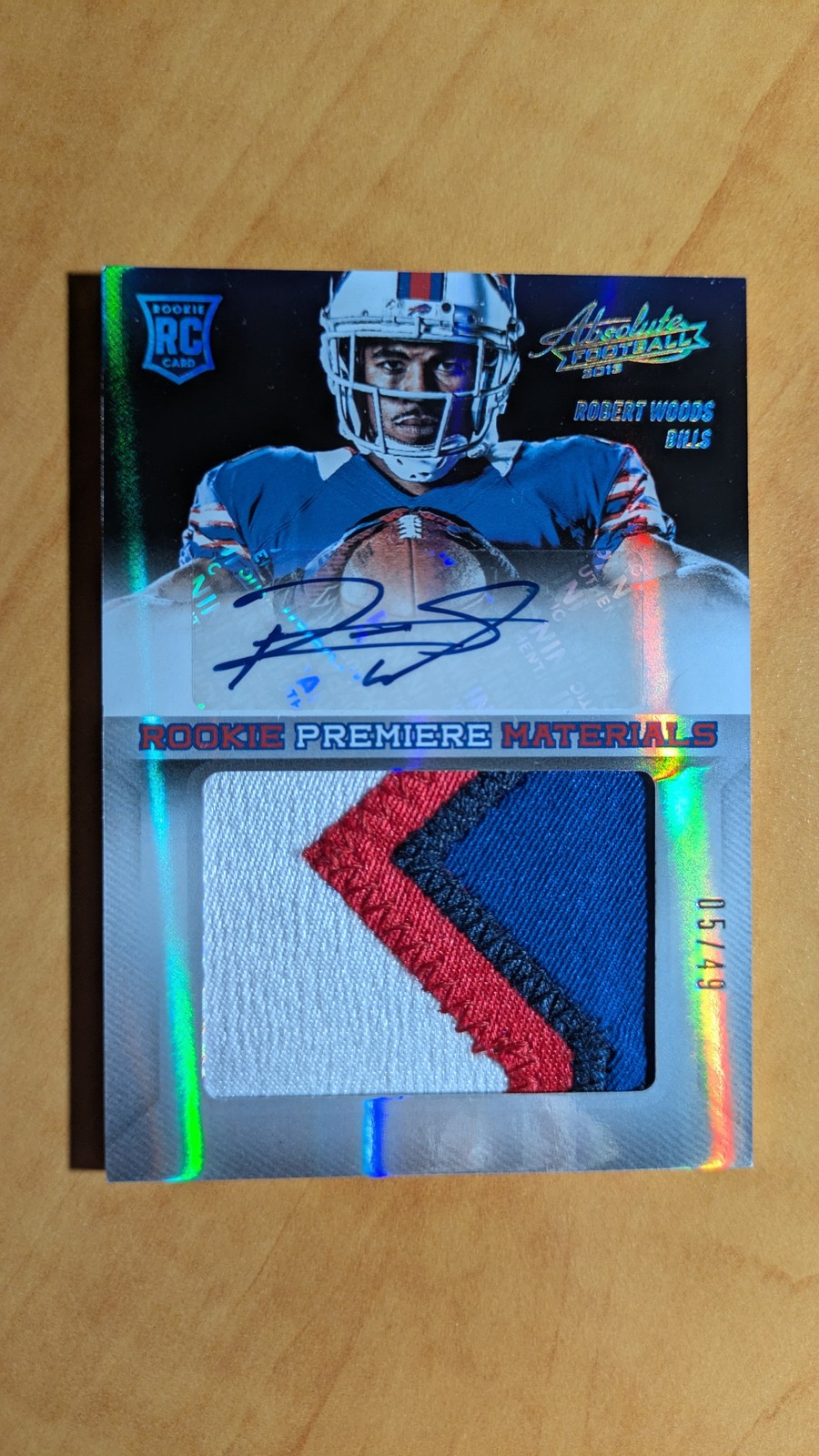 Robert Woods Panini Absolute #231 Material Autograph-Jumbo Prime Nike